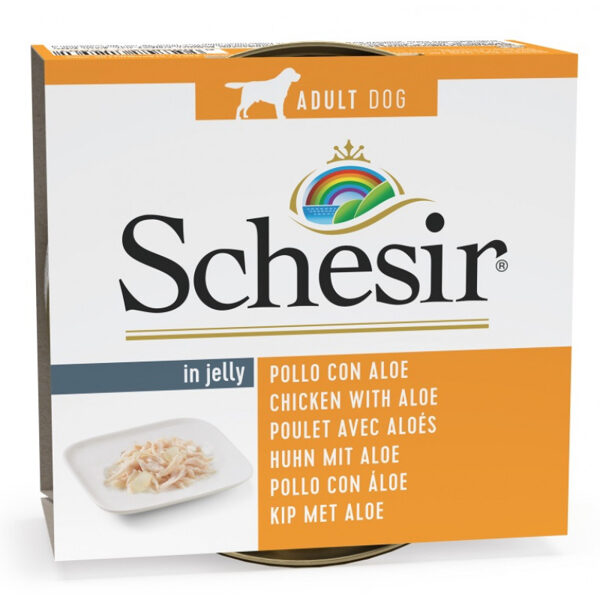 SCHESIR Dog Chicken Fillets with Aloe in Jelly, 150g - куриное филе и алоэ в желе