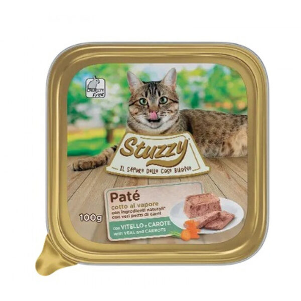 Stuzzy Cat Pate Veal & Carrots, 100g - pastēte ar teļa gaļu un burkāniem kaķiem