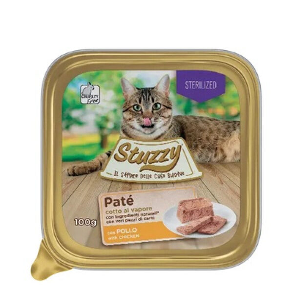 Stuzzy Cat Pate Chicken Sterilized, 100g - pastēte ar vistu sterilizētiem kaķiem
