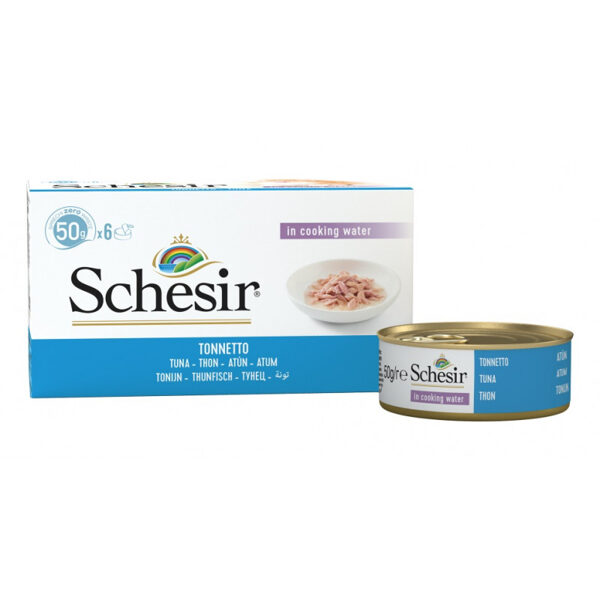 SCHESIR Cat Tuna Natural Style, 6x50g - tuncis savā sulā