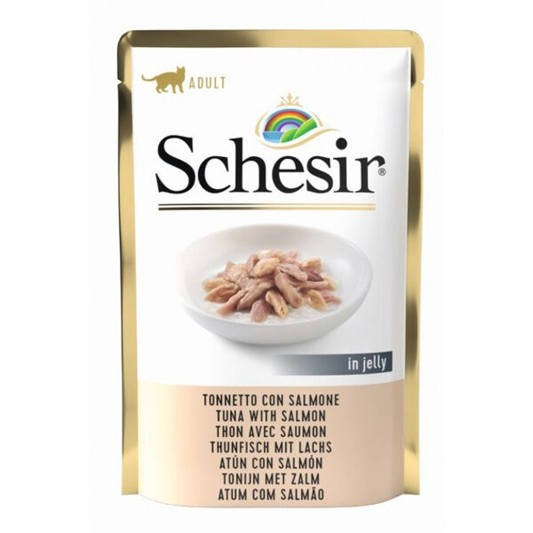  Schesir Cat Tuna with Salmon, 85g - tuncis un lasis želejā