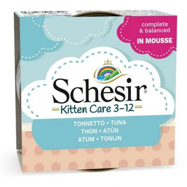 Schesir Kitten Care Mousse Tuna, 85g - tunča uzpūtenis kaķēniem