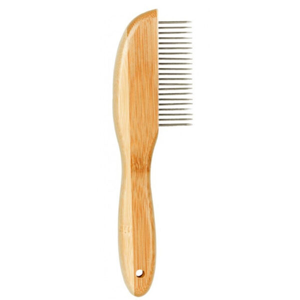 Duvo Plus Bamboo Detangling Comb 21 Pins - bambusa ķemme ar rotējošiem zobiem