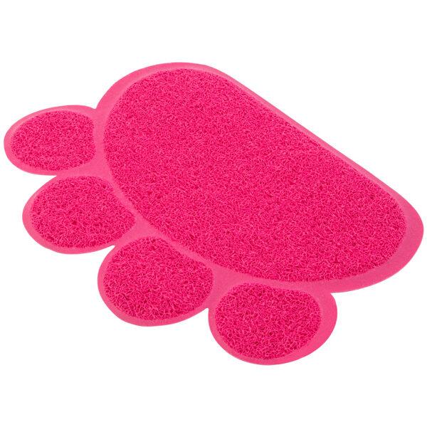 Trixie Cat litter tray mat, paw, PVC, 40 × 30 cm, pink