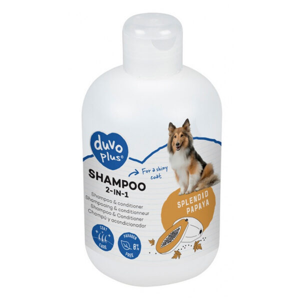 Duvo Plus Shampoo Dog 2-in-1, 250ml - šampūns-kondicionieris ar papaju suņiem