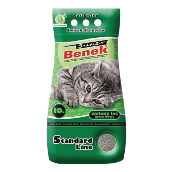  Super Benek Standard Line 10 L smiltis kaķu tualetēm ar meža aromātu
