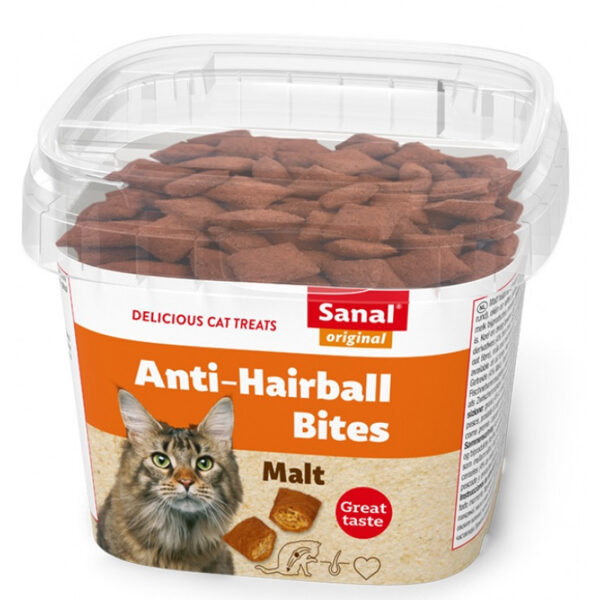 SANAL Anti Hairball Bits, 75g - spilventiņi pret spalvu kamoliem kuņģī