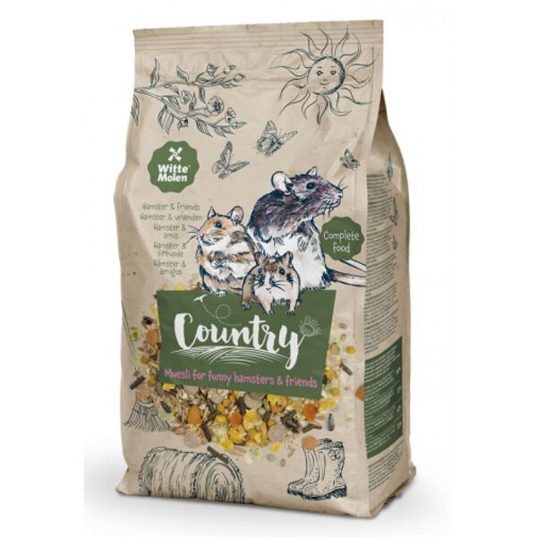 Witte Molen Country Hamster & Friends, 3kg - barība kāmjiem, žurkām, pelēm u.c.