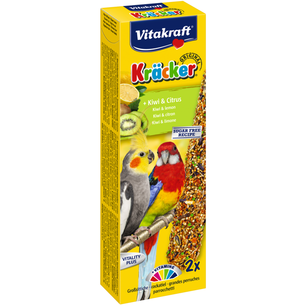 Vitakraft nūjiņas ar kivi 2gb 180g - gardums vidējiem papagaiļiem 