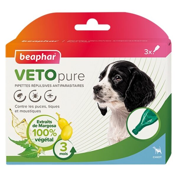 Beaphar Spot on Veto pure PUPPY, 3 gab - Средство против блох, клещей, комаров для щенков