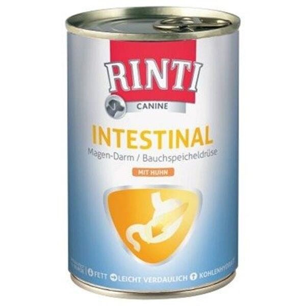 RINTI Canine Intestinal Huhn 400g - консервы с курицей для собак с заболеваниями желудочно-кишечного тракта