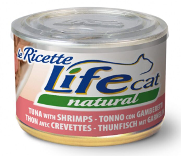 LIFE CAT TUNA WITH SHRIMPS 150g - konservi kaķiem ar tunci un garnelēm