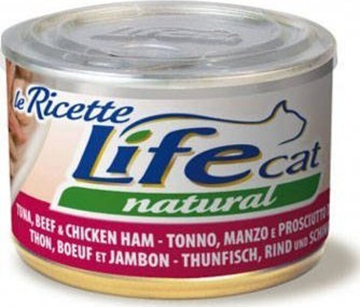 LIFE CAT Natural TUNA with Beef and Chicken Ham 150g