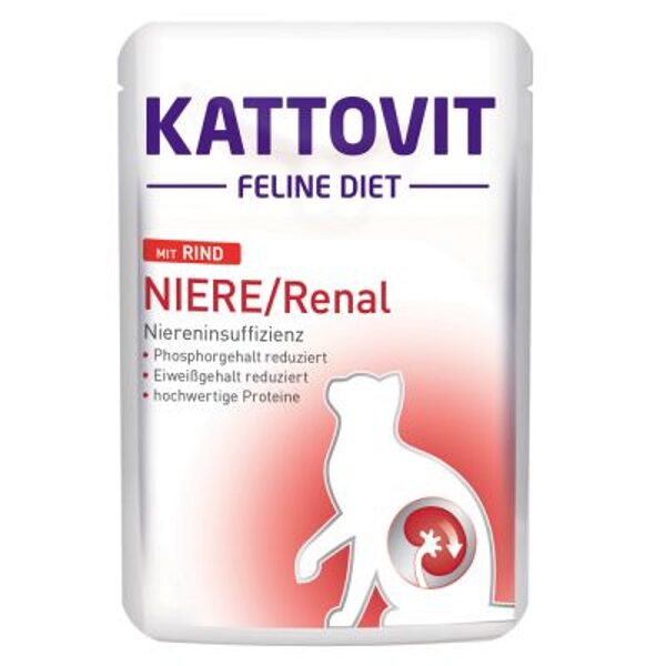 Kattovit Niere/Renal Beef 85g (liellops) - konservi kaķiem nieru funkciju veicināšanai 