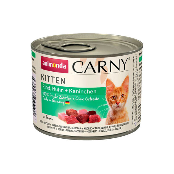 Animonda Carny Kitten 200 g  (Trusis, liellops, cālis)  - konservēta barība kaķēniem