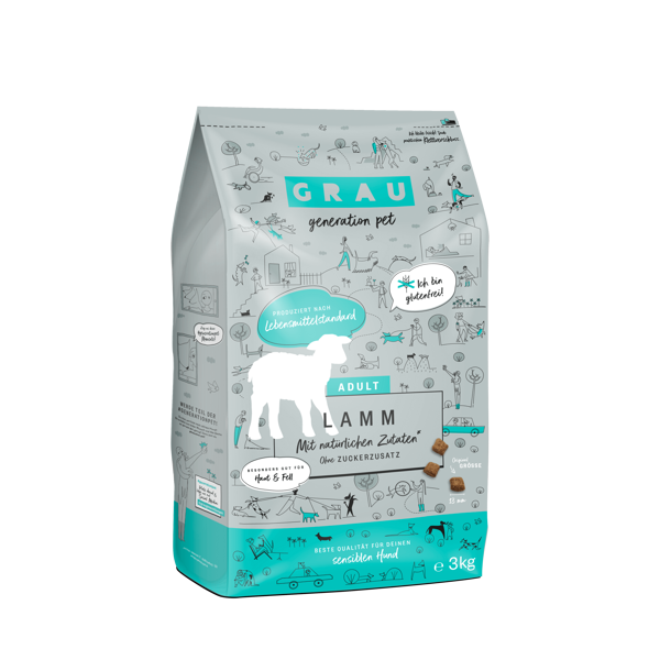 GRAU Lamm 3kg - сухой корм для собак с бараниной и рисом