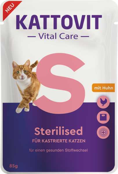 Kattovit Vital Care Sterilised 85g - konservi sterilizētiem kaķiem