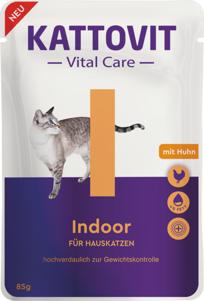 Kattovit Vital Care Indoor 85g - Konservi kaķiem ar zemu tauku saturu (4%)