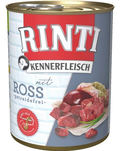 Rinti Kennerfleisch Horse 800g - Консервы для собак с кониной