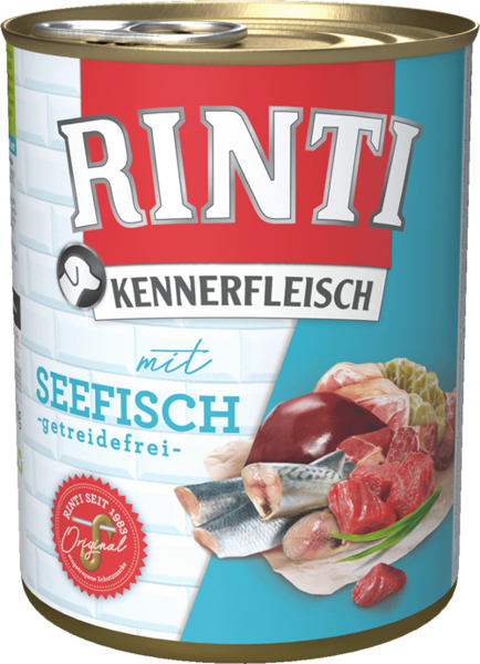 Rinti Kennerfleisch Sea fish 800g - Консервы для собак с морской рыбой