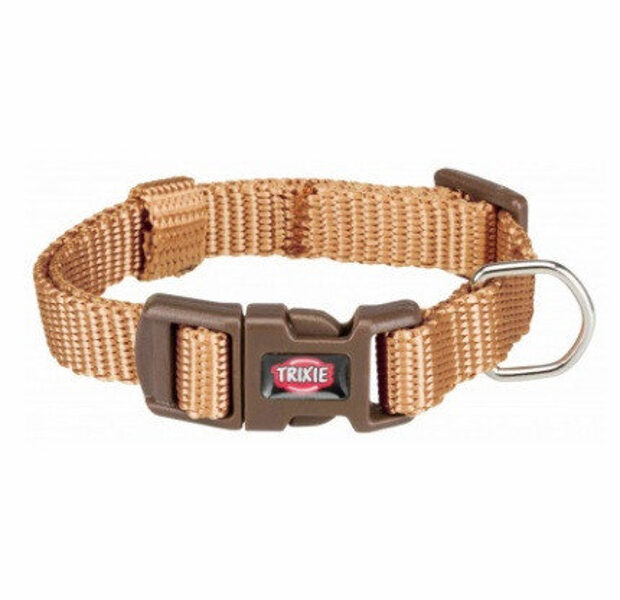  Trixie Premium collar, S: 25–40 cm/15 mm, caramel - Regulējama kakla siksna suņiem