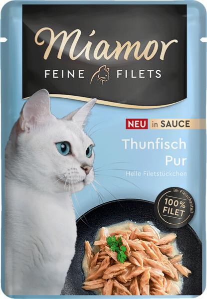 Miamor Feine Fillets Thunfisch Pur in sauce 100g - konservi kaķiem ar tunci mērcē