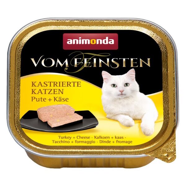 Animonda Vom Feinsten For Castrated Cats Turkey and Cheese 150g -  mitrā barība ar tītara gaļu un sieru kastrētiem kaķiem