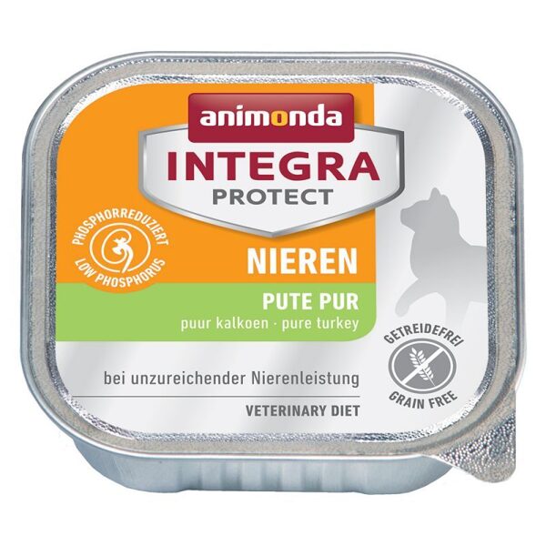 ANIMONDA INTEGRA PROTECT NIEREN, 100g, ar tītara gaļu -  barība kaķiem ar hronisku nieru mazspēju