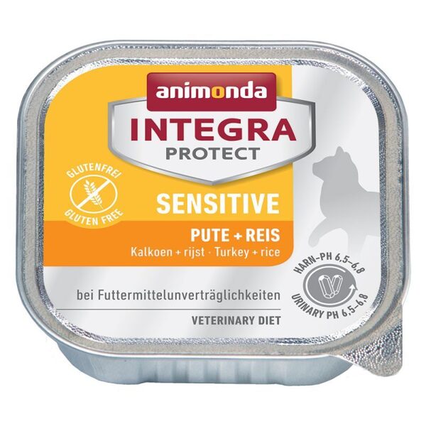 ANIMONDA INTEGRA PROTECT SENSITIVE, tītars ar rīsiem , 100g -  barība jutīgiem un alerģiskiem kaķiem
