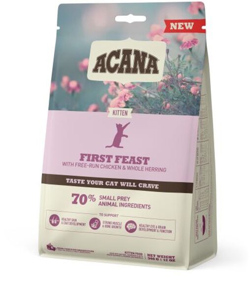 ACANA  FIRST FEAST AR VISTU UN SIĻĶI 1.8kg -sausā barība kaķēniem