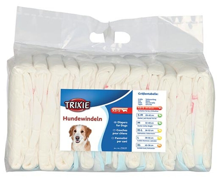  Trixie Diapers for dogs, 12 gab M-L, 36-52cm - Памперсы