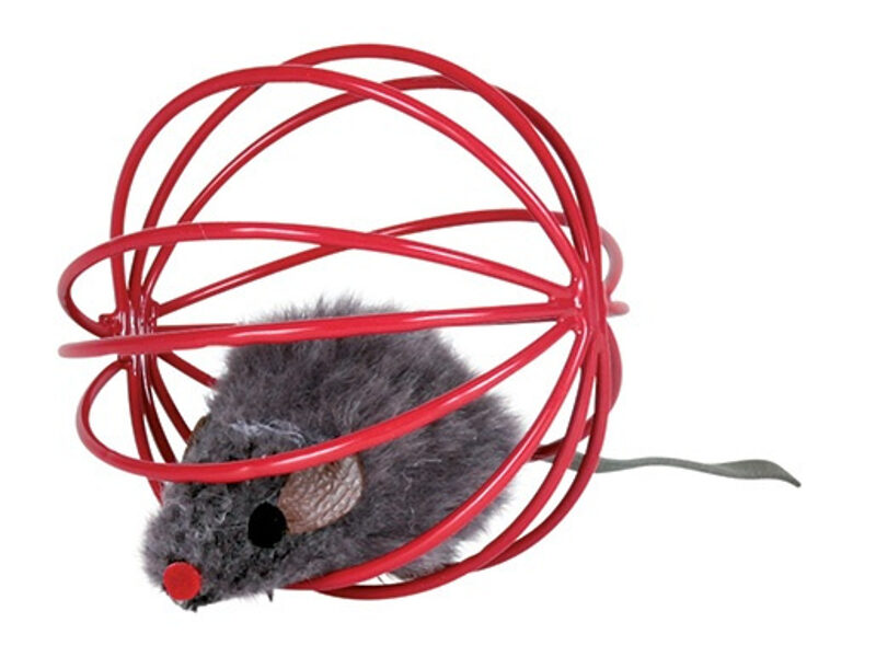 Rotaļlieta kaķiem - Trixie Plush Mice in a Wire Ball 6cm