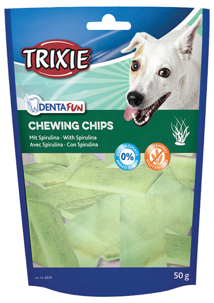 Gardums suņiem - Trixie Chewing Chips with Spirulina Algae 50g