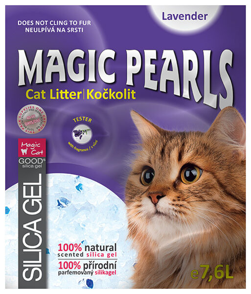 Silikona smiltis kaķu tualetei - Magic Pearl Lavender, 7.6 L
