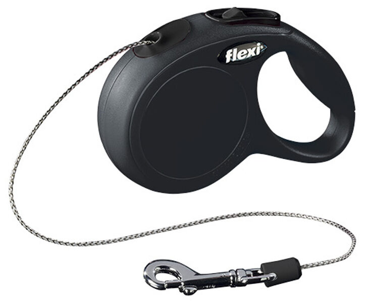 FLEXI Classic Cord Leashes XS 3m, BLACK
