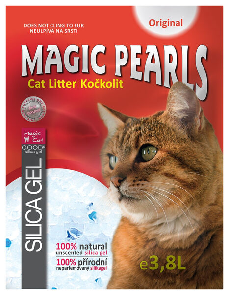 Silikona smiltis kaķu tualetei - Magic Pearls Original 3.8 l