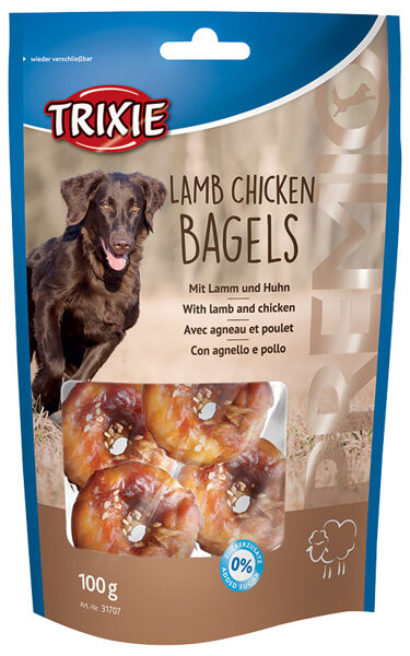 Gardums suņiem - Trixie Premio Lamb Chicken Bagels, 100 g