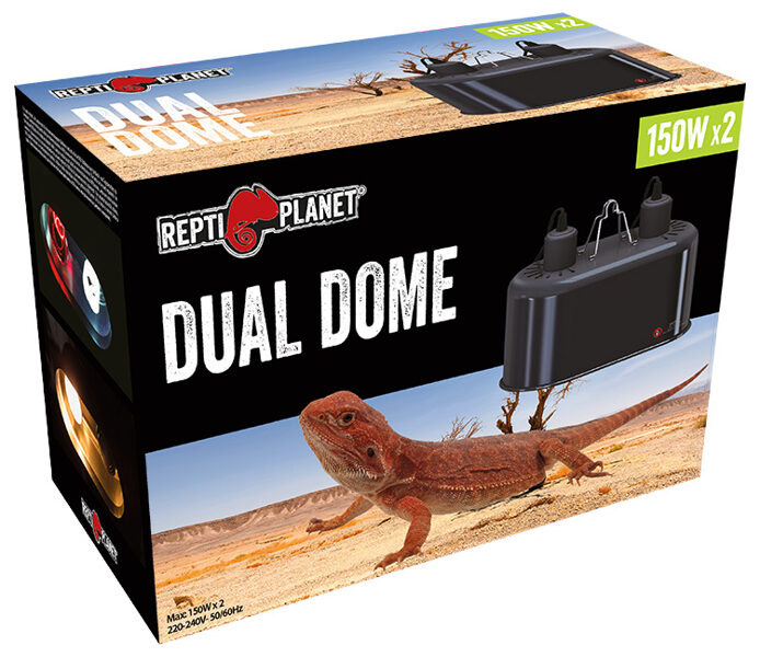 Spuldzes ietvere terārijam- Repti Planet Lamp Dual Dome 2x150W