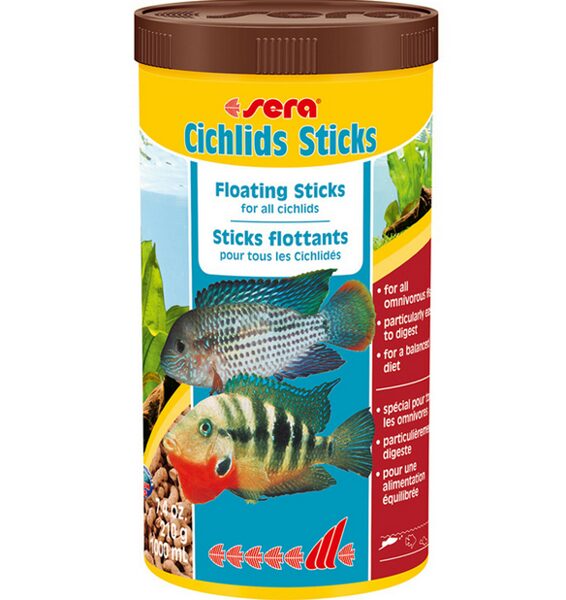 Barība zivīm - Sera Cichlids Sticks 1000ml