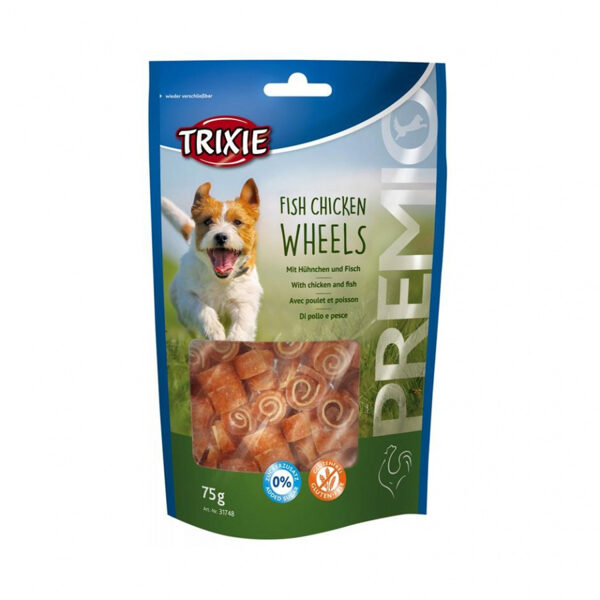 Gardums suņiem - Trixie Premio Fish Chicken Wheels 75 g