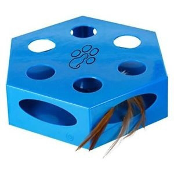 Rotaļlieta kaķim – Trixie Turning Feather, plastic, 22 cm, blue