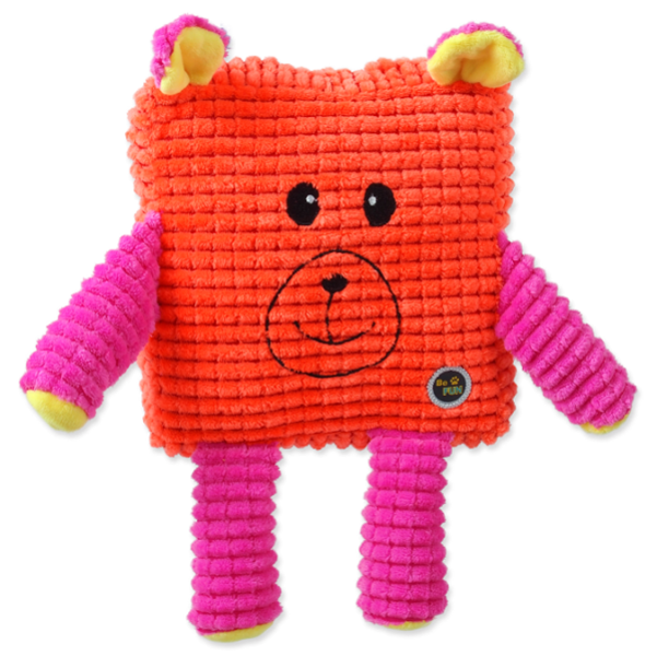 Игрушка для собак – Be Fun Calypso Square Bear, orange, 12,5 см