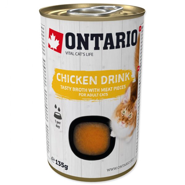 Konservi kaķiem - Ontario Drink Adult Chicken, 135 g