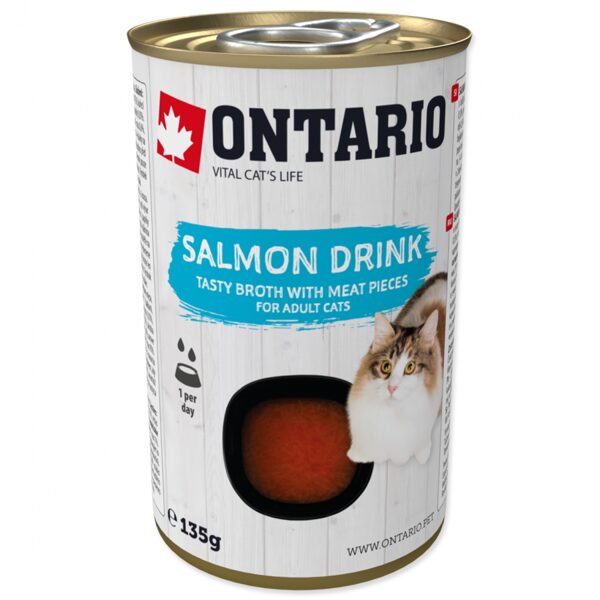 Konservi kaķiem - Ontario Drink Adult Salmon, 135 g