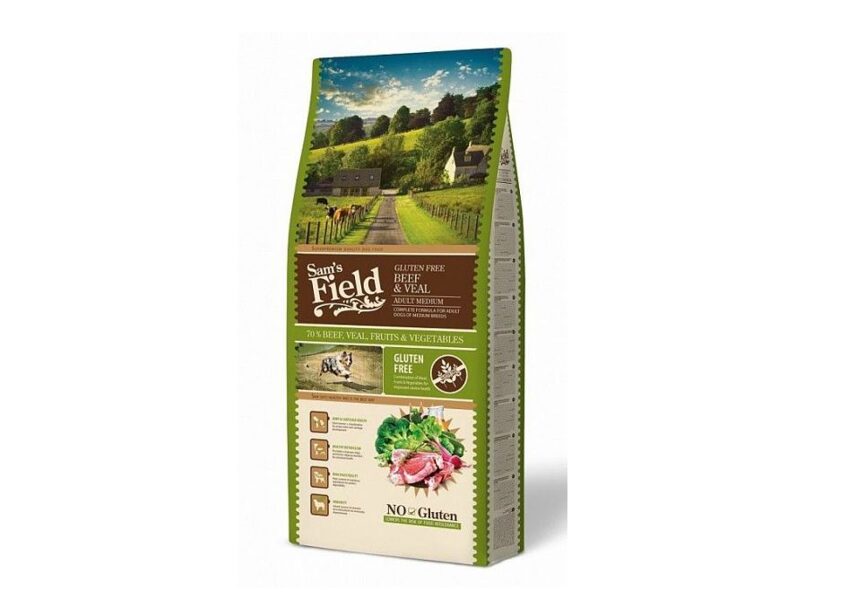 Sam’s Field DOG GF Adult Medium Beef and Veal 13kg -  сухой корм для взрослых собак среднего размера с говядиной и телятиной