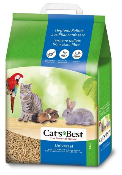 Cat'S Best Universal 20 L (11 kg ) - koka granulas grauzējiem un kaķiem 