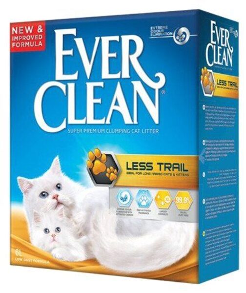EverClean Less Trail 6 L - Smiltis garspalvainiem kaķiem 