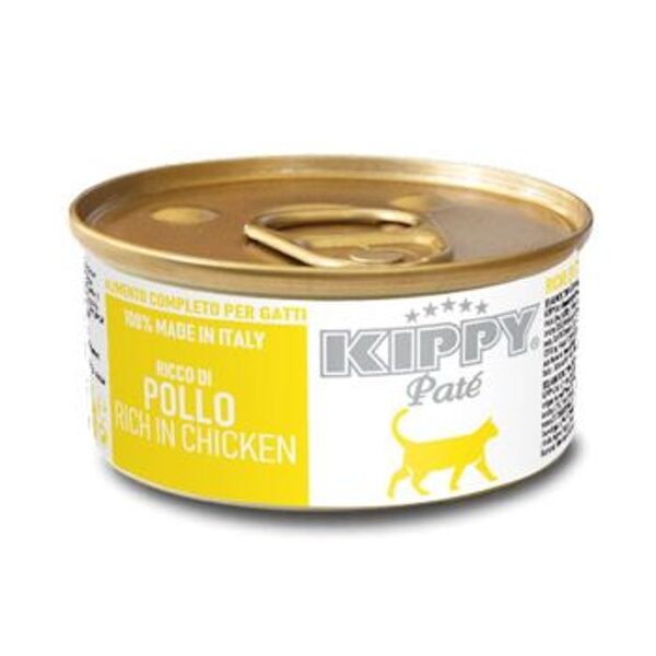 Kippy Pate Cat Adult, Chicken, 85g - mitrā barība ar vistas gaļu visu šķirņu pieaugušiem kaķiem (pastēte)