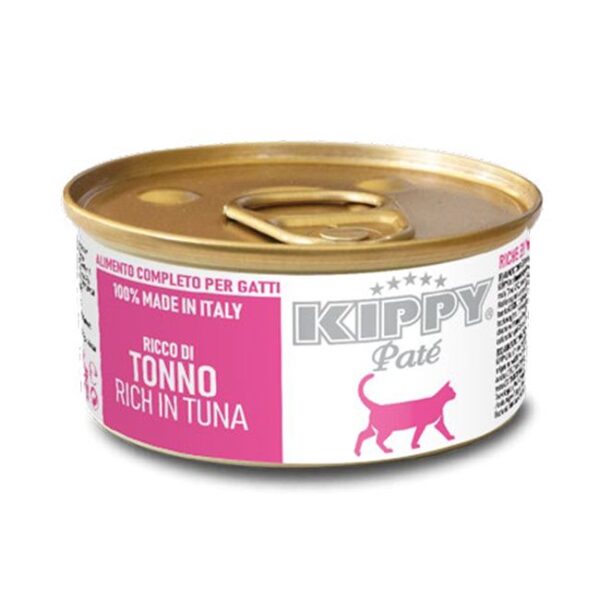 Kippy Pate Cat Adult, Tuna, 85g - mitrā barība ar tunci visu šķirņu pieaugušiem kaķiem (pastēte)
