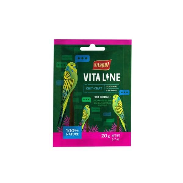 Vitapol VITALINE Chit-Chat supplementary mixture for budgie 20g - Papildbarība ar vitamīniem viļņainajiem papagaiļiem 20g 